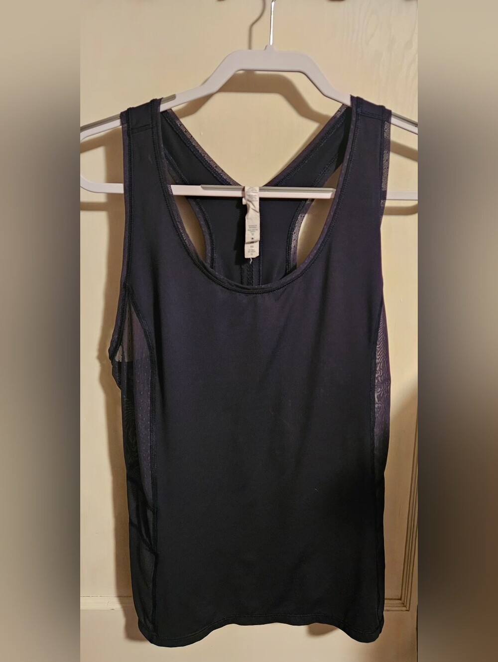 Lululemon Navy Racerback Mesh Panel Tank Top Size 10